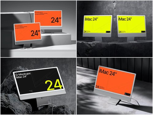 iMac Mockups for SaaS Products: Display Dashboards and Analytics